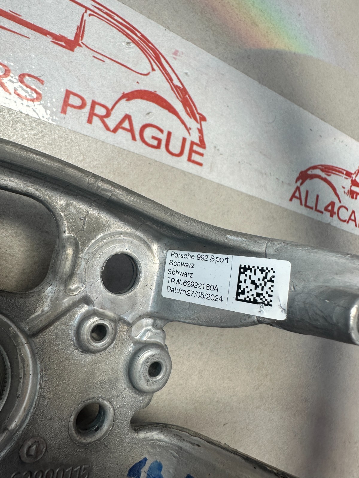 PORSCHE GTS TURBO LEERES RAHMEN LENKRAD BEHEIZT SCHWARZ (GRÜN) ALCANTARA LEDER - Obrázek 6