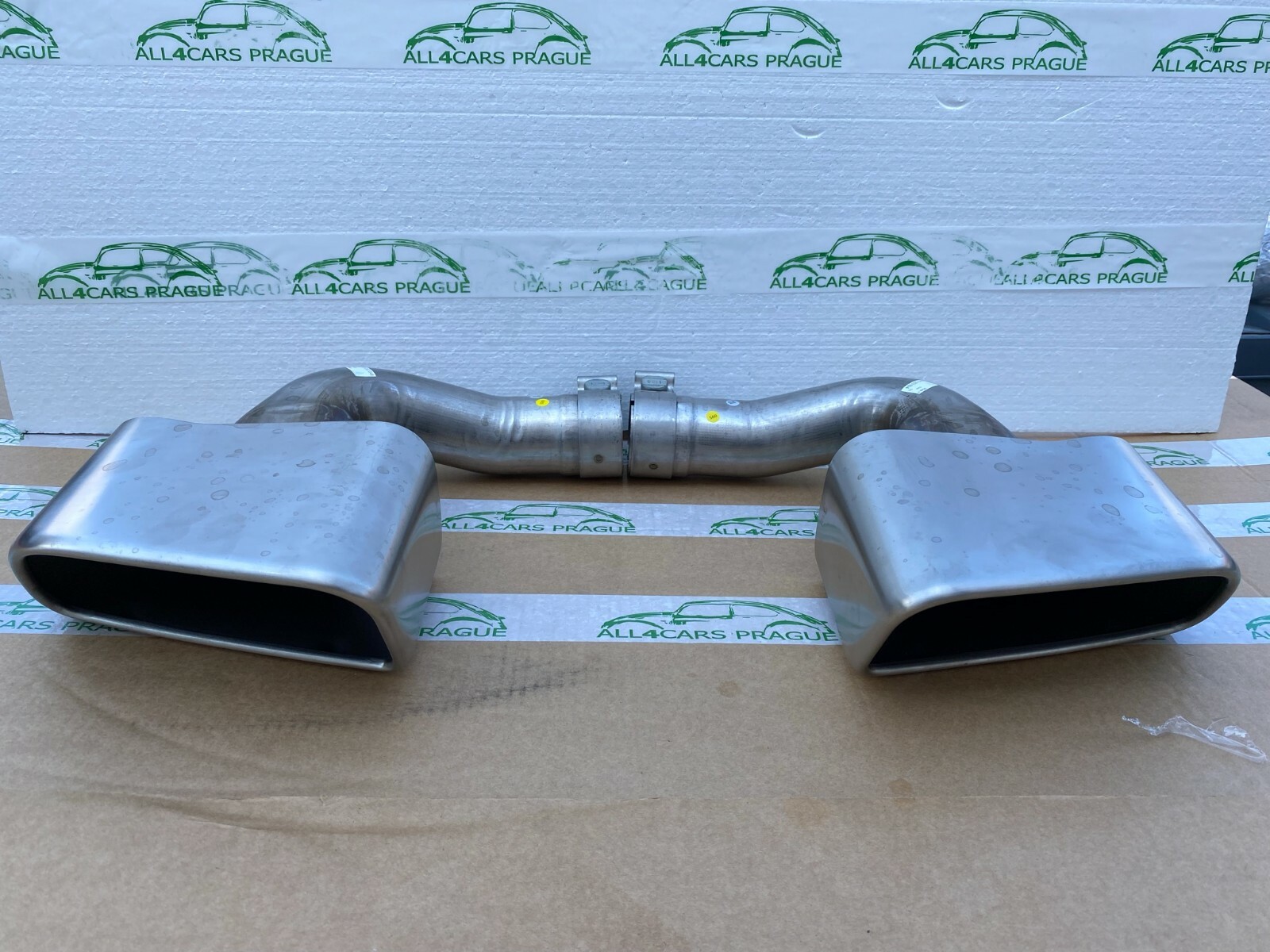 Porsche Cayenne Endrohre Auspuff Tips 9Y0 253 823 / 9Y0 253 824 ORIG. NEU - Obrázek 3