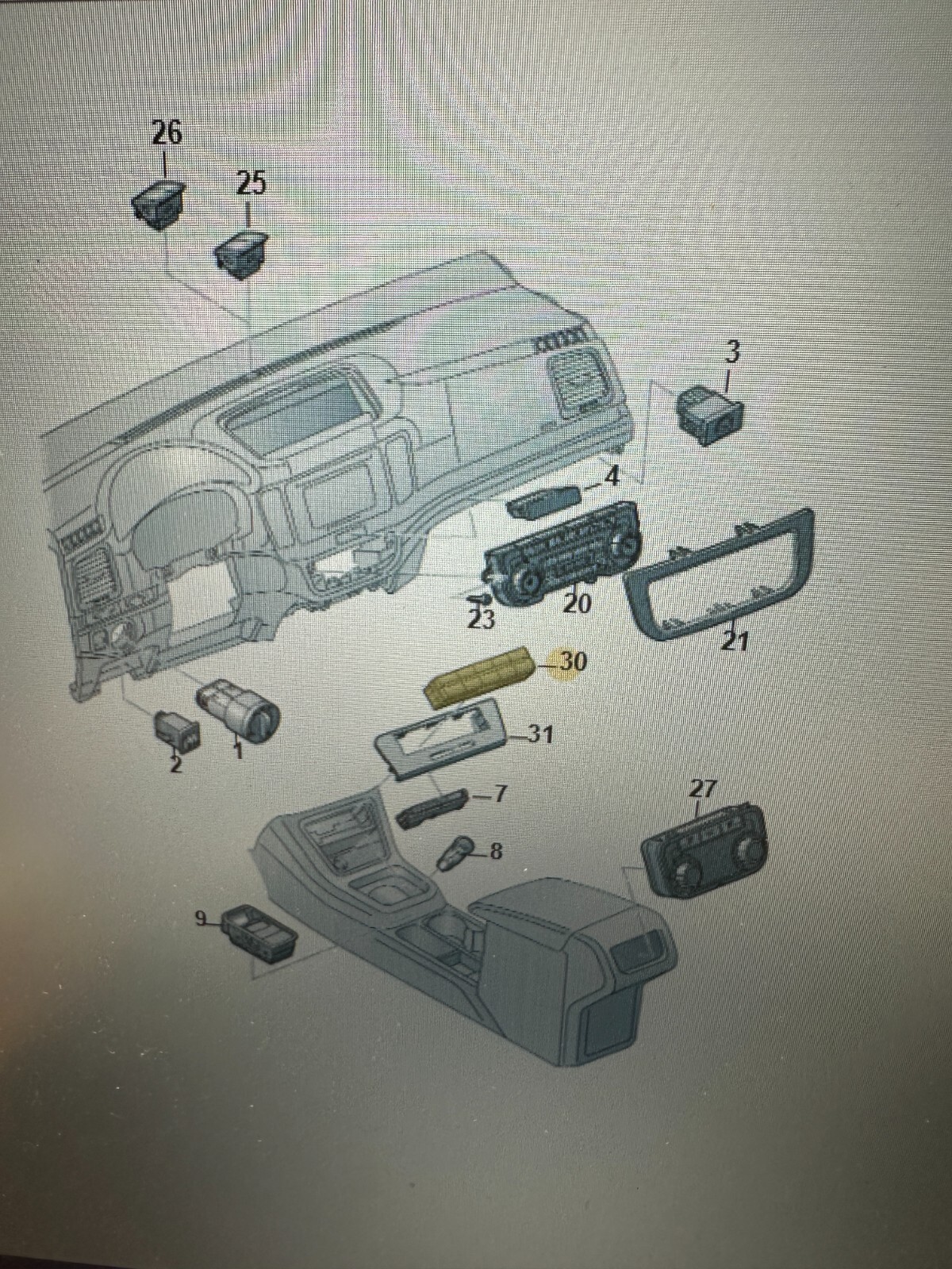 SEAT ALHAMBRA VW SHARAN BEDIENEINHEIT DRUCKTASTEN 7N0927137F FAST NEU DEM.TEST - Obrázek 5