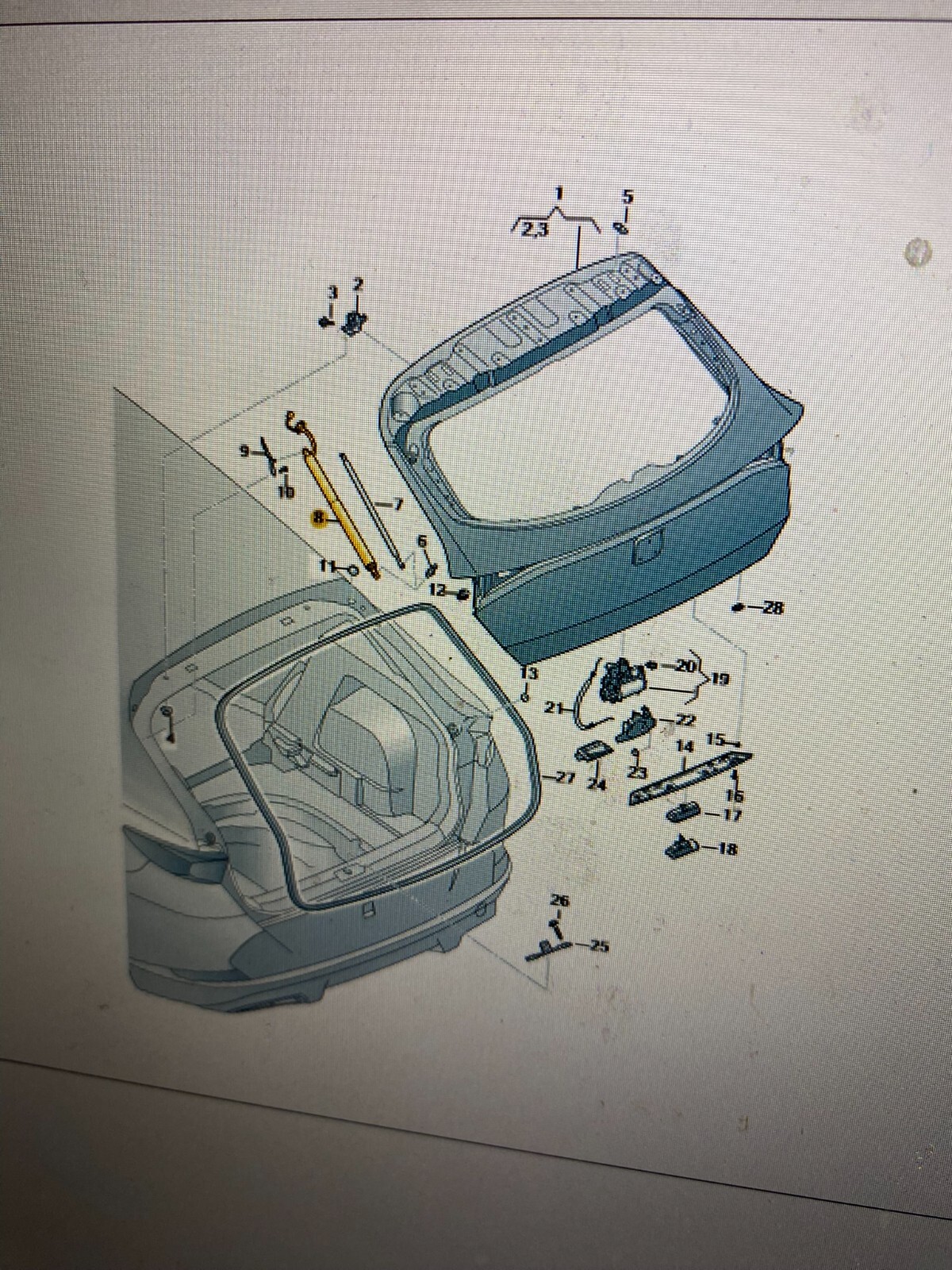 SEAT FORMENTOR ELEKTRISCHE ANTRIEBSEINHEIT FÜR ELEKTRISCHE HECKKLAPE 5FF827851 - Obrázek 13