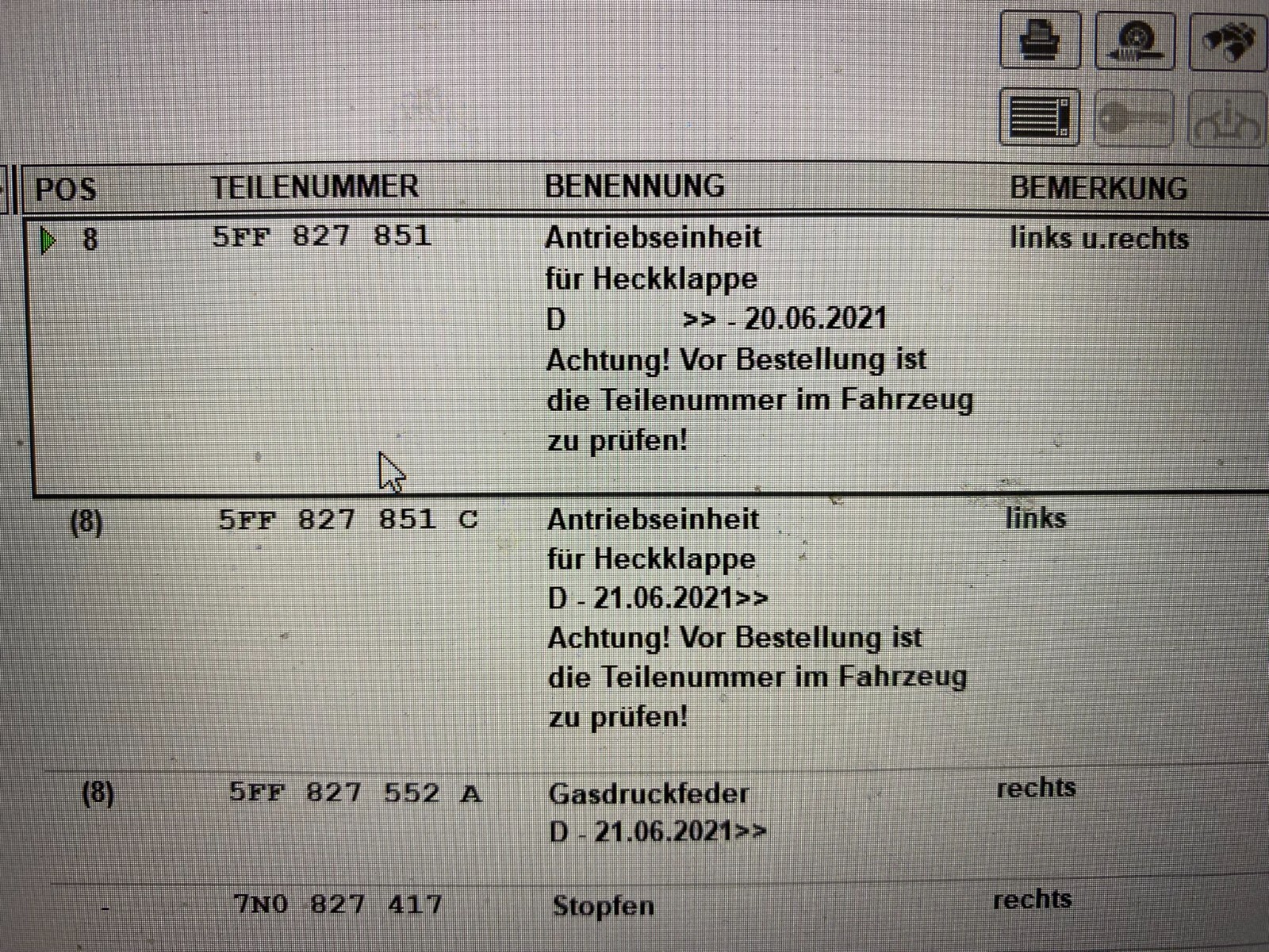 SEAT FORMENTOR ELEKTRISCHE ANTRIEBSEINHEIT FÜR ELEKTRISCHE HECKKLAPE 5FF827851 - Obrázek 14