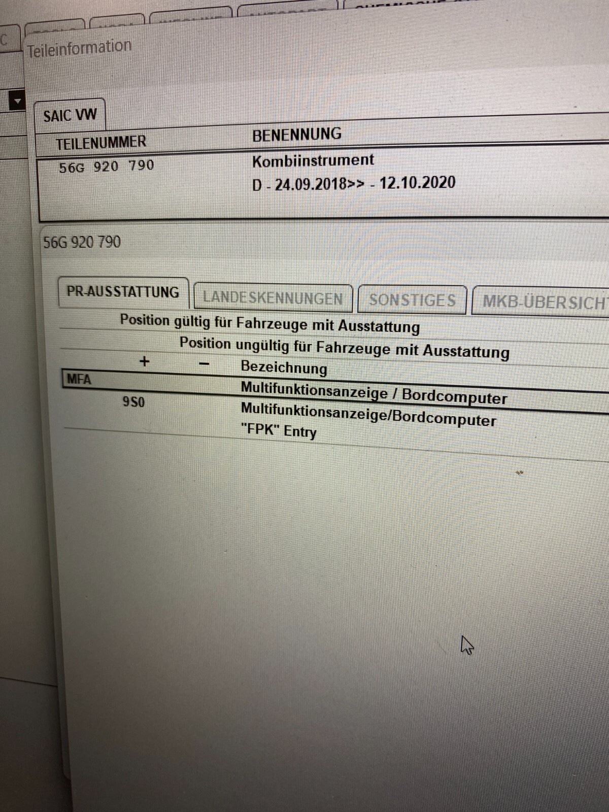 ŠKODA KODIAQ KOMBIINSTRUMENT / VIRTUAL COCKPIT 56G920790 ORI. NEU! 0-KM - Obrázek 17