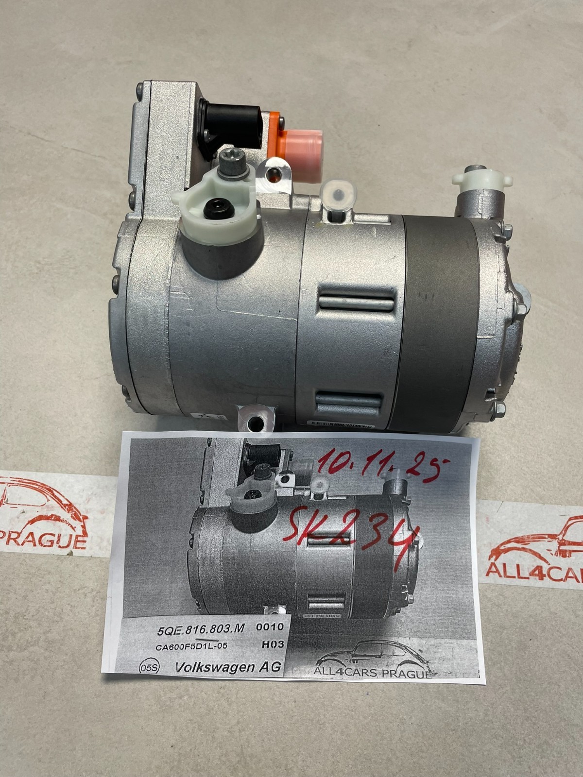 ŠKODA OCTAVIA KLIMAKOMPRESSOR HYBRID 5QE816803M ORIG. VW TEIL 5QE816803M NEU !! - Obrázek 20