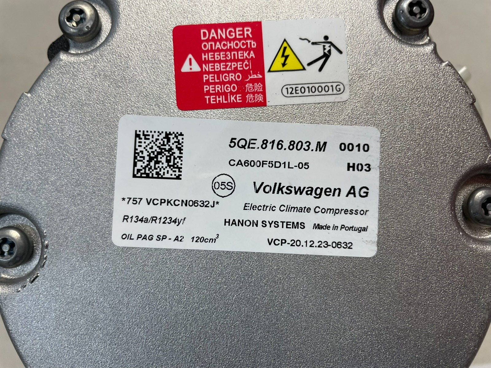 ŠKODA OCTAVIA KLIMAKOMPRESSOR HYBRID 5QE816803M ORIG. VW TEIL 5QE816803M NEU !! - Obrázek 3