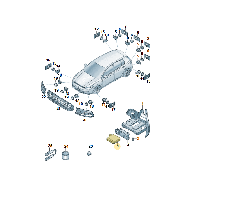 ŠKODA OCTAVIA SUPERB KODIAQ STEUERGERÄT FÜR EINPARKHILFE 8K PDC 5QS919294 NEU - Obrázek 3