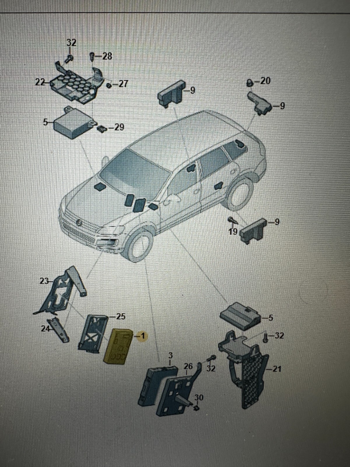 VOLKSWAGEN TOUAREG BORDNETZ-KOMFORTSTEUERGERÄT 4H0907063C Fast Neu Teil ....... - Obrázek 6