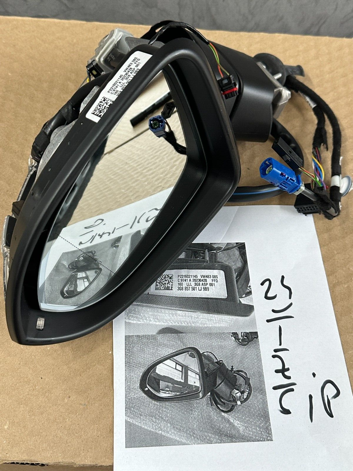 VW ARTEON AUßENSPIEGEL LINKS ELEKTRISCH + KAMERA UMFELDLICHT 3G8857501LJ OE! NEU - Obrázek 24