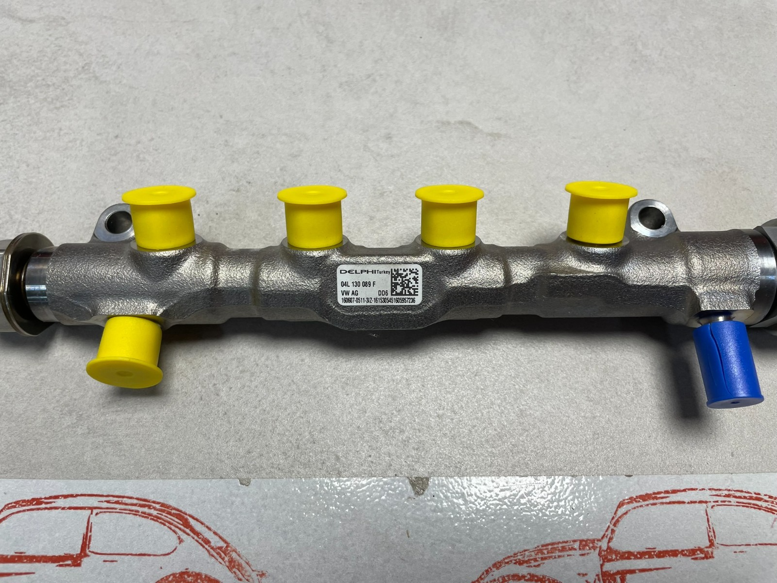 VW AUDI ŠKODA KRAFTSTOFFVERTEILER 04L130764B 04L906054 04L130089F KOMPLET NEU OE - Obrázek 10