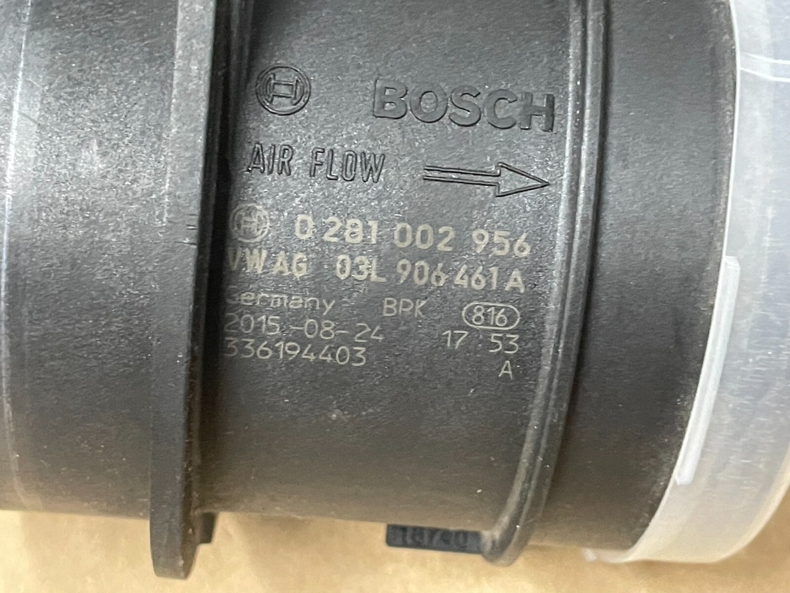 VW AUDI SKODA SEAT LUFTMASSENMESSER 2.0TDI 03L906461A ORIG.NEU VW TEIL ! - Obrázek 17
