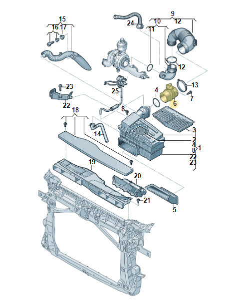 VW AUDI SKODA SEAT LUFTMASSENMESSER 2.0TDI 03L906461A ORIG.NEU VW TEIL ! - Obrázek 9