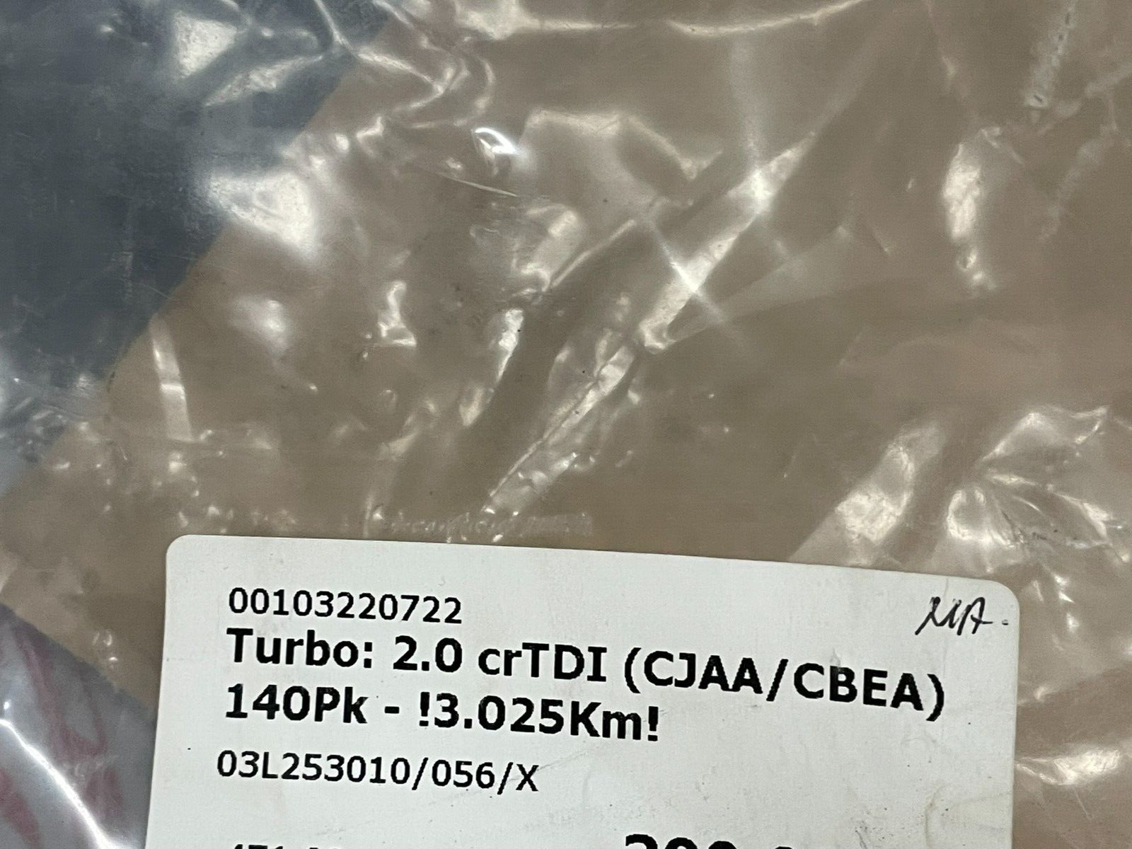 VW AUDI TURBO 2.0 TDI 03L253010 = 03L253056 = 03L 253056X FAST NEU TEST WAGEN - Obrázek 5