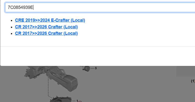 VW CRAFTER TÜR SCHUTZLEISTE VORN + SEITLICHE LEUCHT LINKS 7C0854939E 7C3945061B - Obrázek 4
