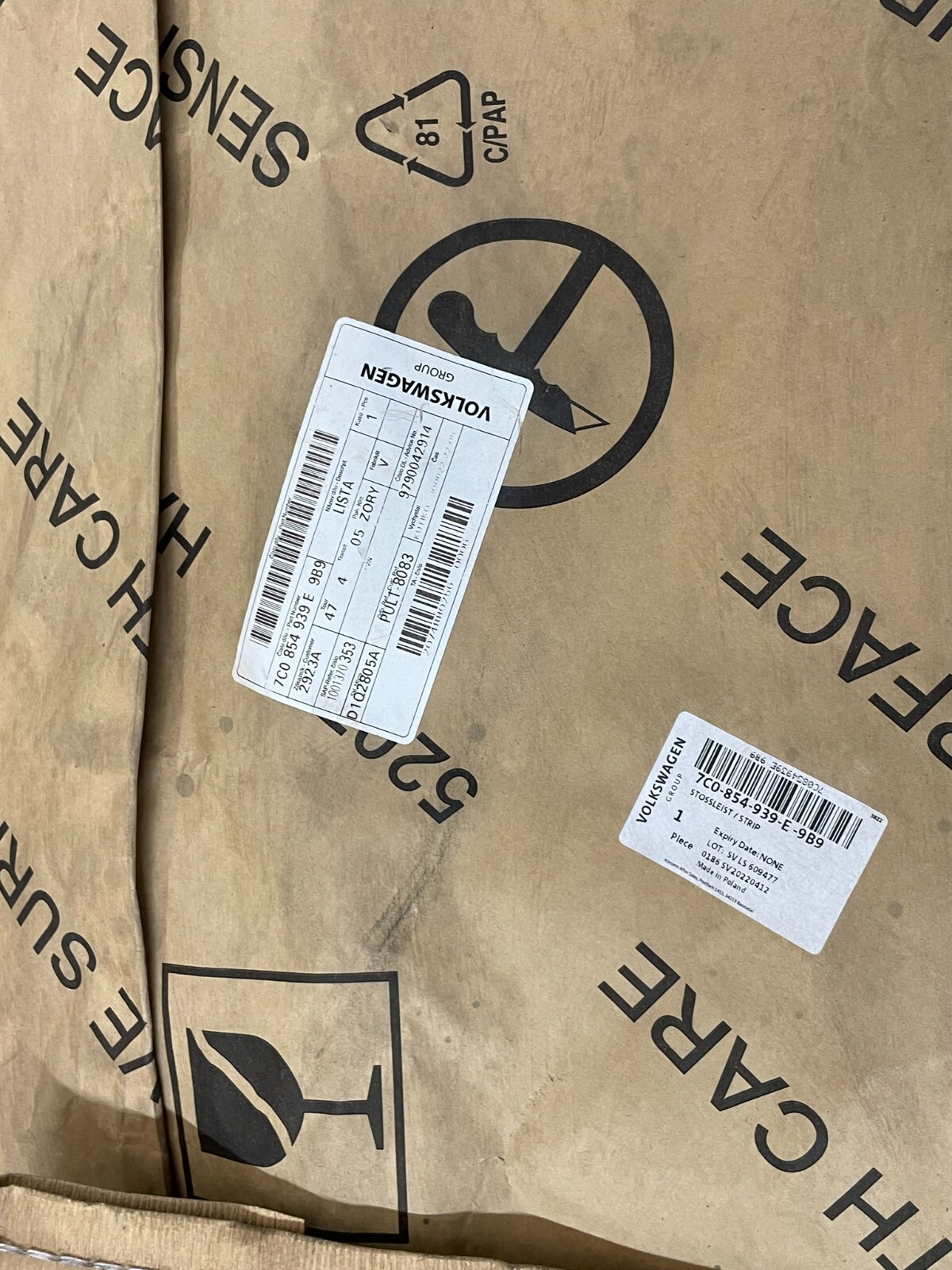 VW CRAFTER TÜR SCHUTZLEISTE VORN + SEITLICHE LEUCHT LINKS 7C0854939E 7C3945061B - Obrázek 7