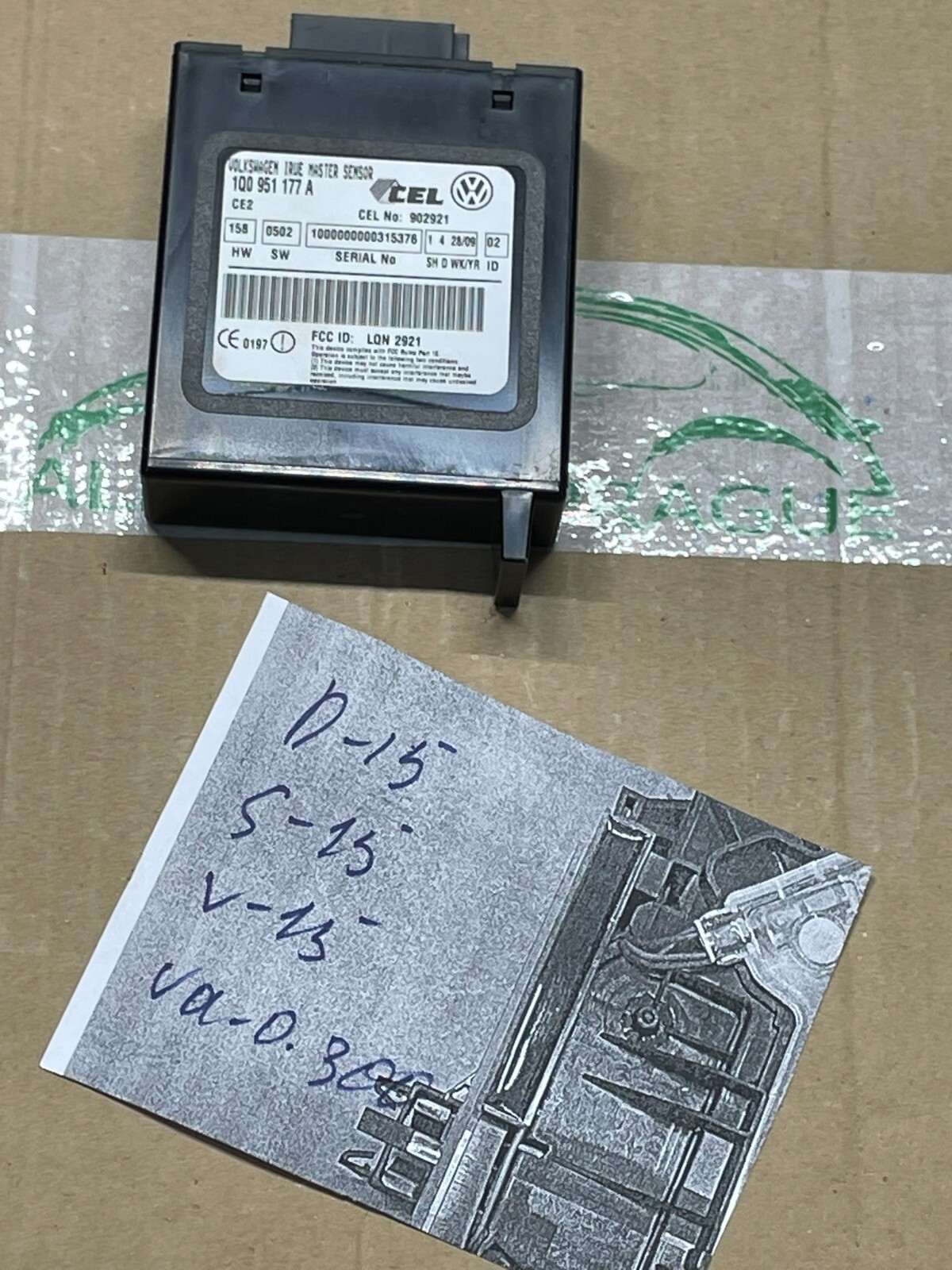 VW EOS RADARSENSOR MIT STEUERGERÄT ALARMANLAGE 1Q0951177A = 1Q0998177 FAST NEU - Obrázek 14