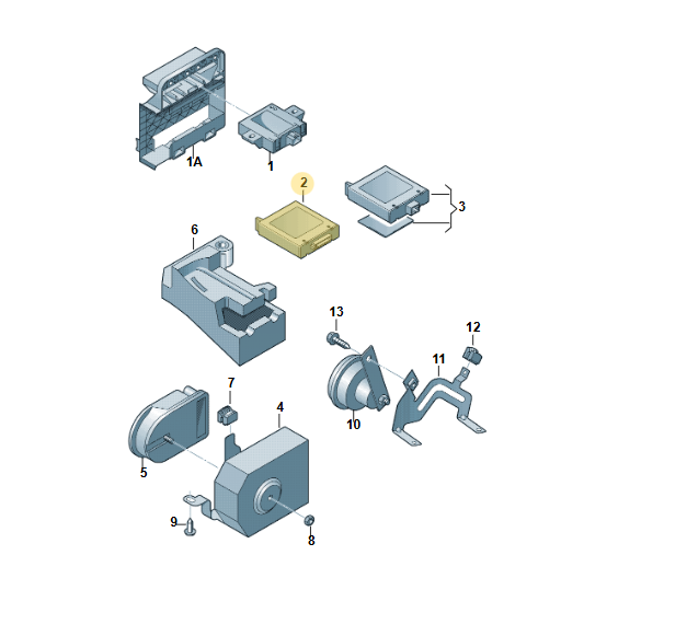VW EOS RADARSENSOR MIT STEUERGERÄT ALARMANLAGE 1Q0951177A = 1Q0998177 FAST NEU - Obrázek 5