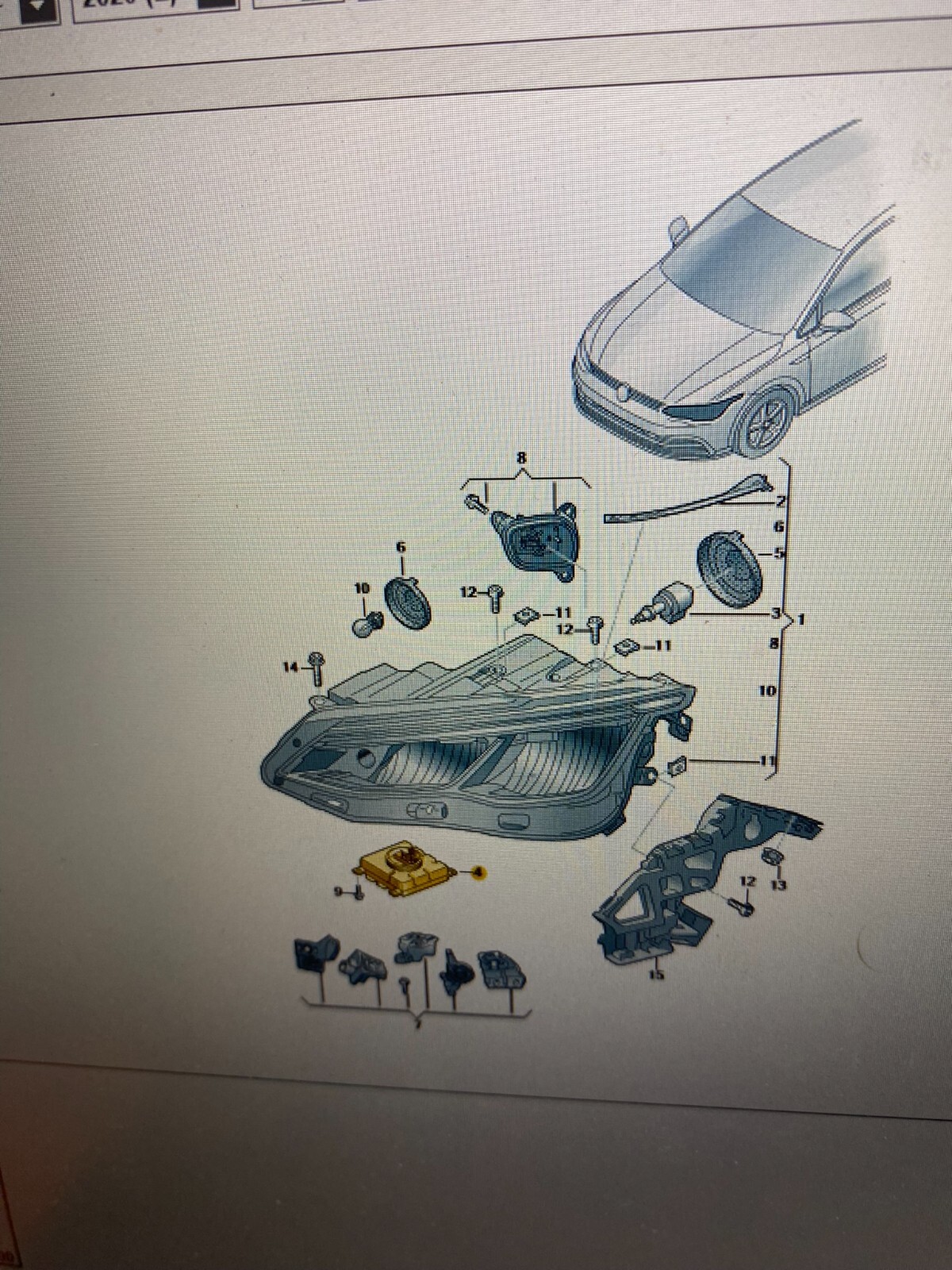VW GOLF, ID3, ID4, ID5 LED SCHEINWERFER STEUERGERÄT MODULE 992941591DE NEU!!!! - Obrázek 8
