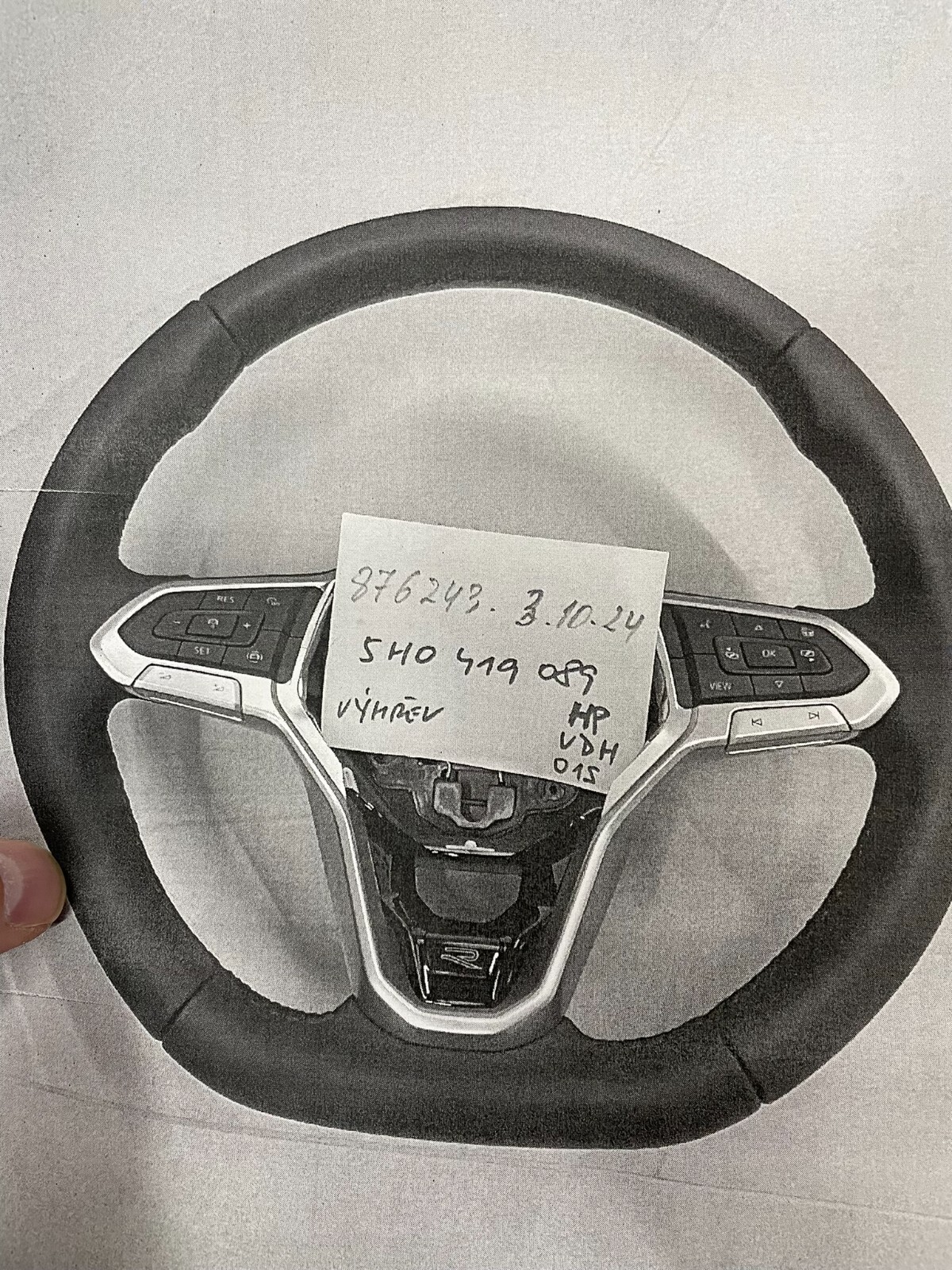 VW LENKRAD R BEHEIZT VW GOLF VW TIGUAN LENKRAD ABGEFLACHT 5H0419089HP Fast Neu - Obrázek 24