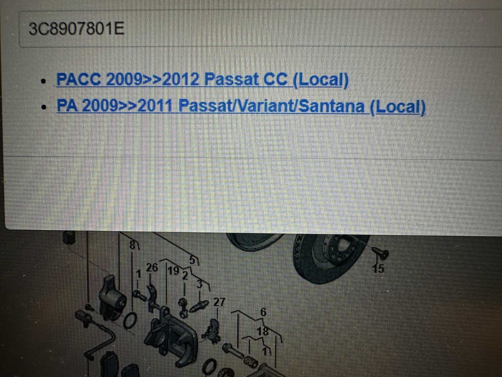 VW PASSAT STEUERGERÄT ELEKTROMECHANISCHE BREMSE 3C8907801E Fast Neu dem Test Car - Obrázek 4