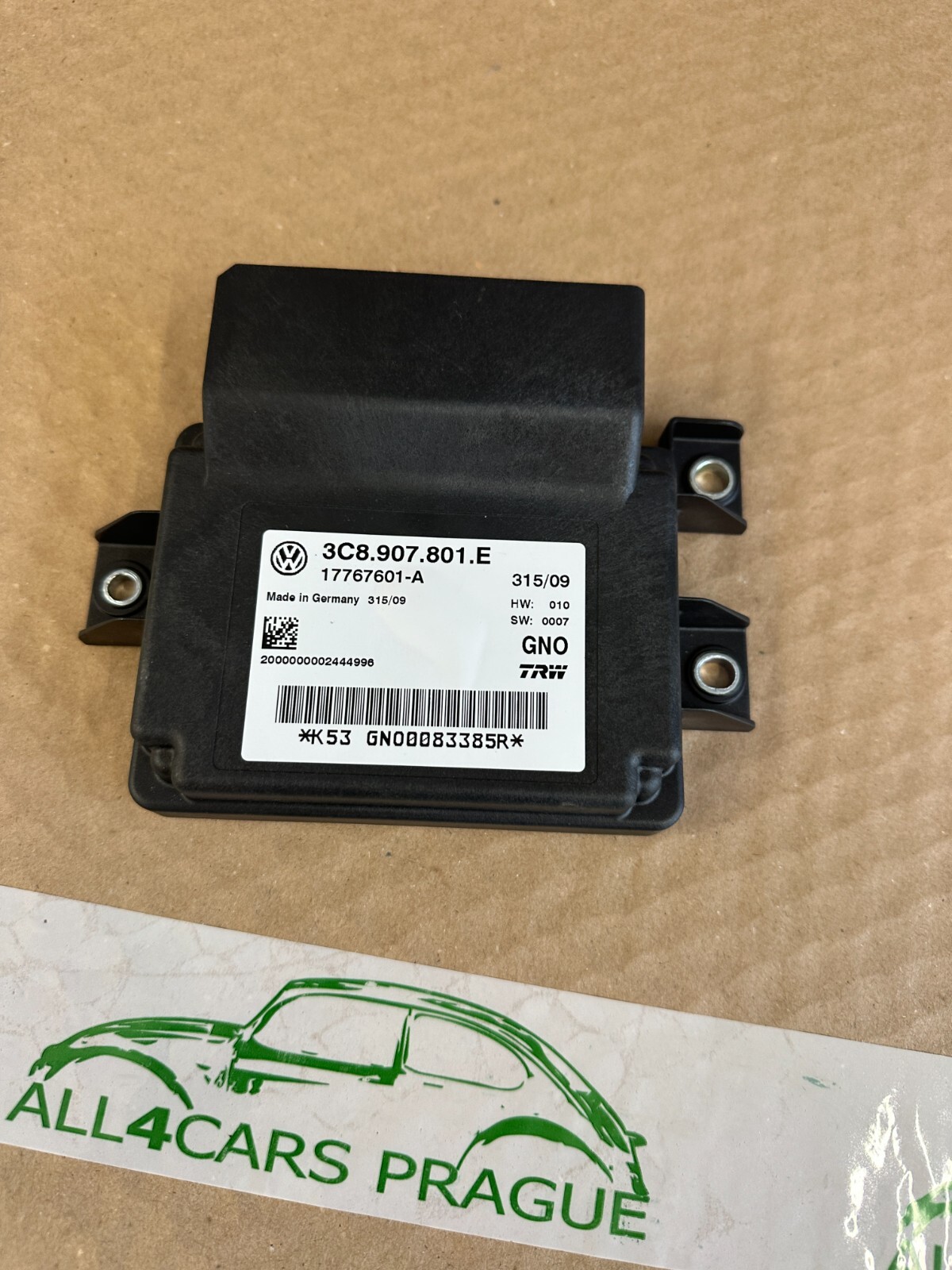 VW PASSAT STEUERGERÄT ELEKTROMECHANISCHE BREMSE 3C8907801E Fast Neu dem Test Car