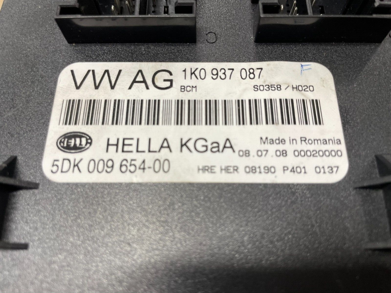 VW SEAT BCM STEUERGERÄT BORDNETZ FÜR KOMFORTSYSTEM 1K0937087F = 1K0937087G Test. - Obrázek 3