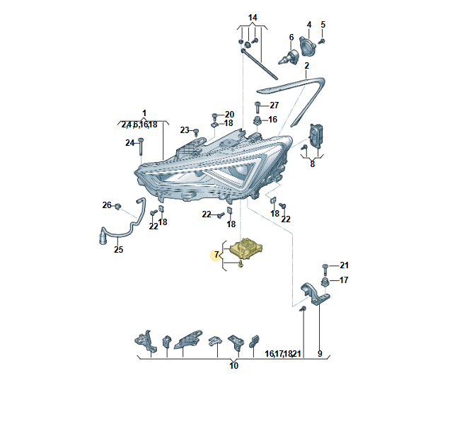 VW ŠKODA SEAT STEUERGERÄT FÜR LED SCHEINWERFER 992941571AG DEM VOM TEST WAGEN - Obrázek 3