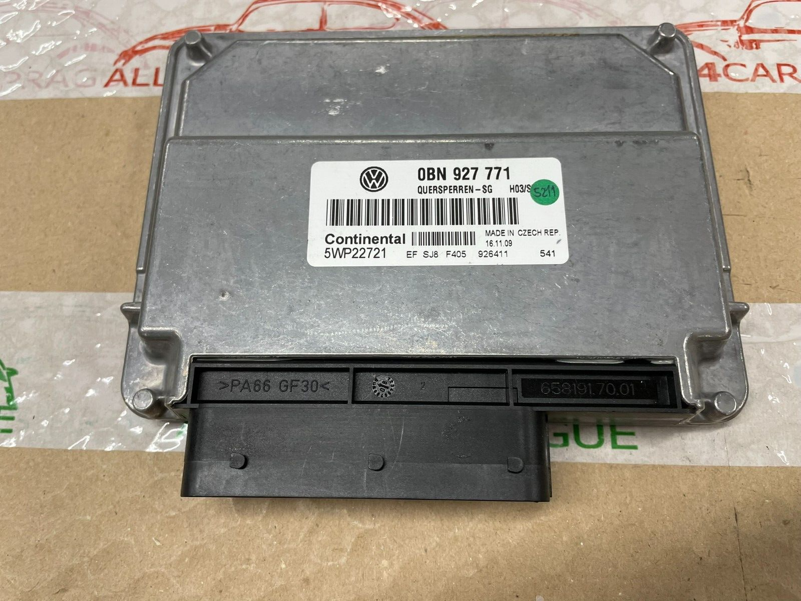 VW TOUAREG 7P STEUERGERÄT FÜR QUERSPERREN 0BN927771 FAST NEU - DEMONT VOM TEST..