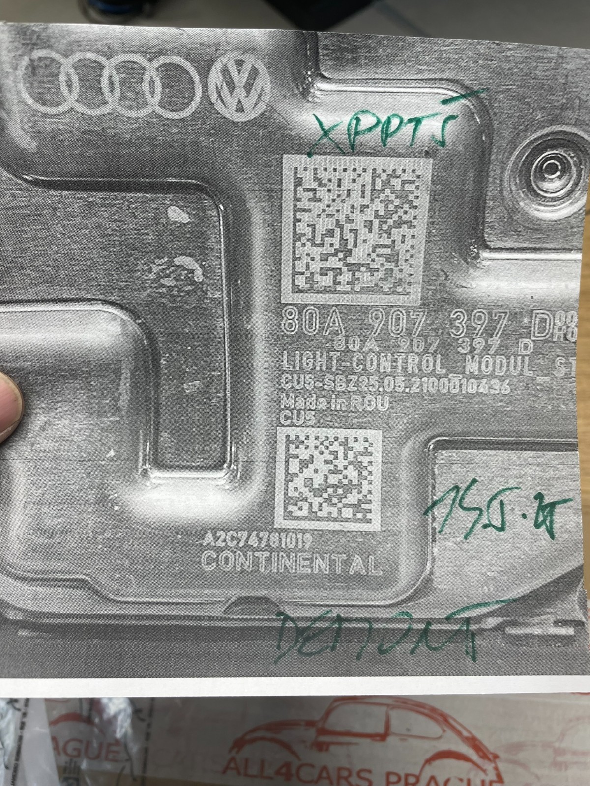 VW TOUAREG SCHEINWERFER STEUERGERÄT CONTINENTAL 80A907397D ORIGINAL !! - Obrázek 19