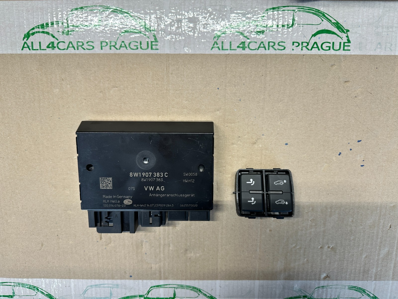 VW TOUAREG STEUERGERÄT ANHÄNGERKUPPLUNG 8W1907383C + SCHALTER 760959511 NEU ORIG - Obrázek 10