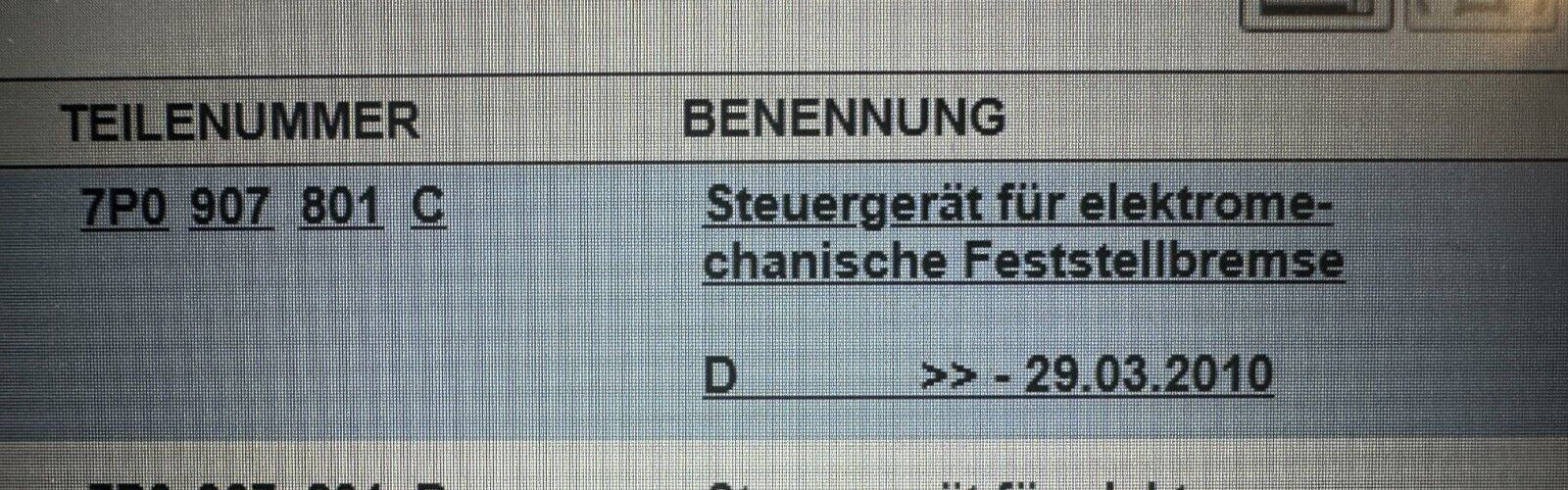 VW TOUAREG STEUERGERÄT ELEKTRISCHE PARK BREMSE 7P0907801C FAST NEU DEM TEST CAR - Obrázek 5