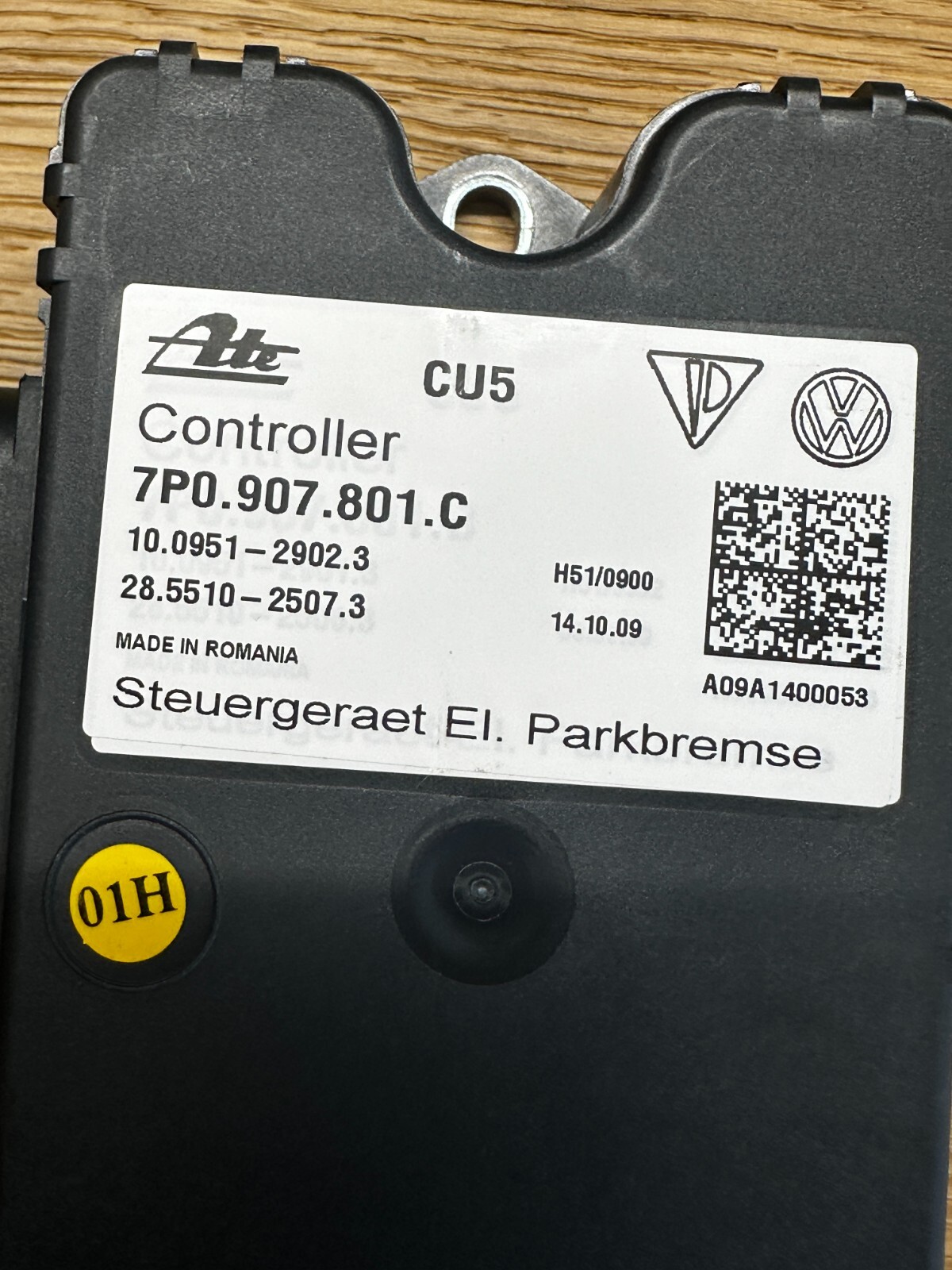 VW TOUAREG STEUERGERÄT ELEKTRISCHE PARK BREMSE 7P0907801C Fast Neu Dem Test Auto - Obrázek 3
