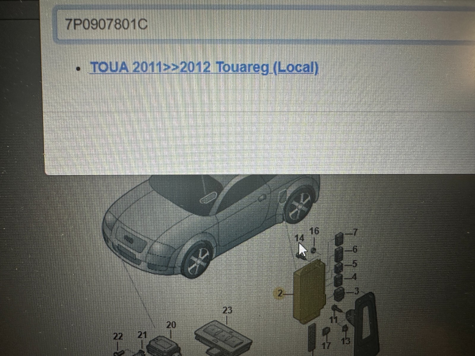 VW TOUAREG STEUERGERÄT ELEKTRISCHE PARK BREMSE 7P0907801C Fast Neu Dem Test Auto - Obrázek 9