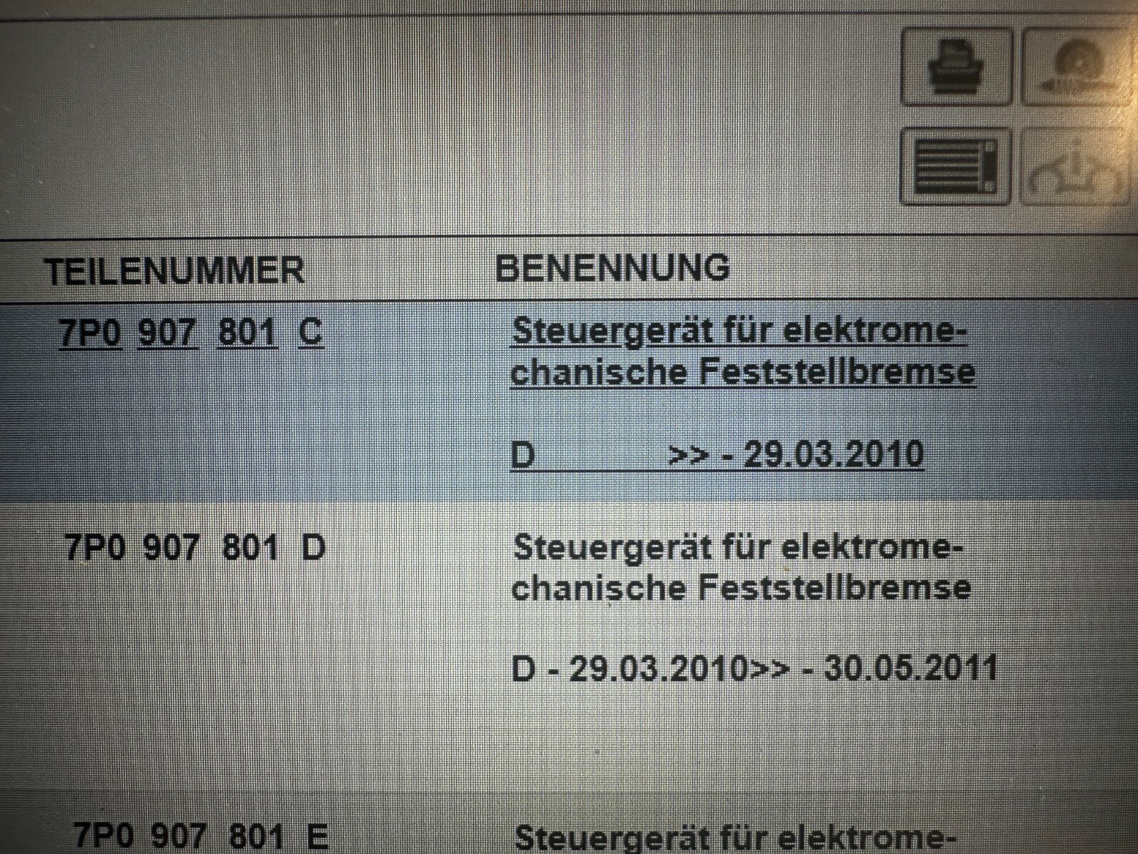 VW TOUAREG STEUERGERÄT ELEKTRISCHE PARK BREMSE 7P0907801C Fast Neu Dem Test Auto - Obrázek 10