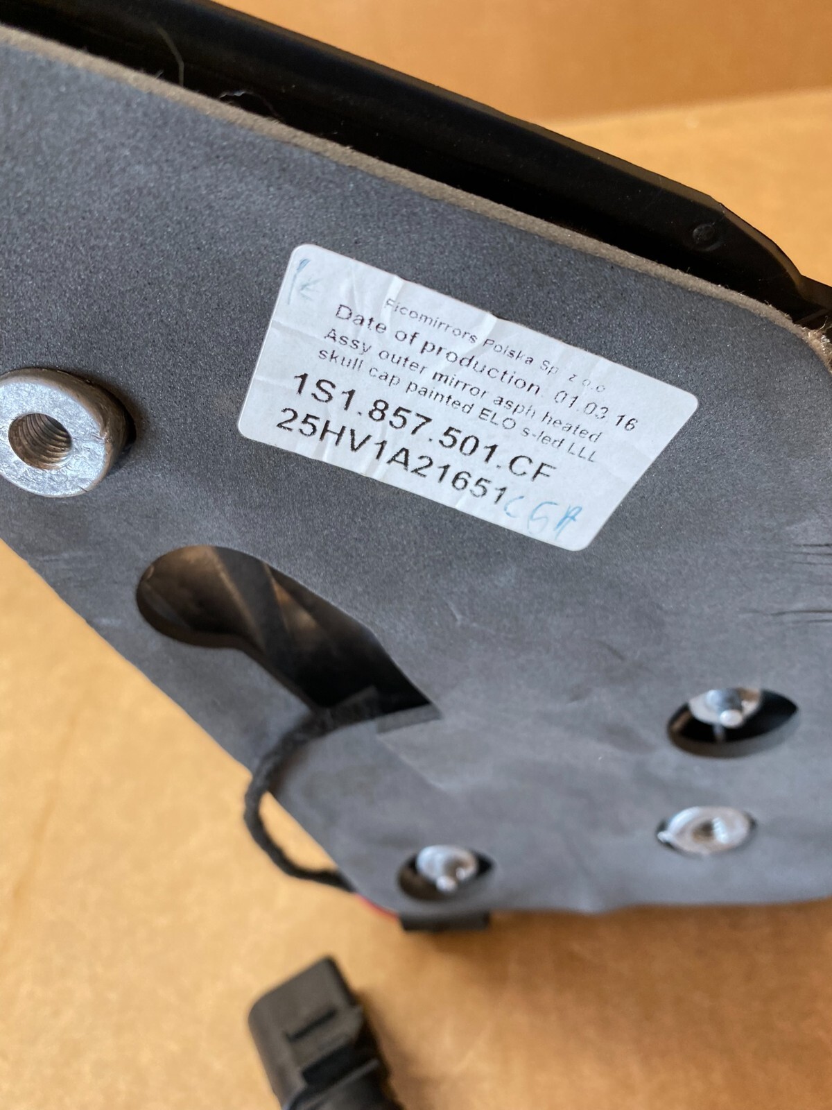VW UP ŠKODA CITIGO AUßEN SPIEGEL BLAU LINKS ELEKTRISCH 1S1857501CF Fast Neu Test - Obrázek 4
