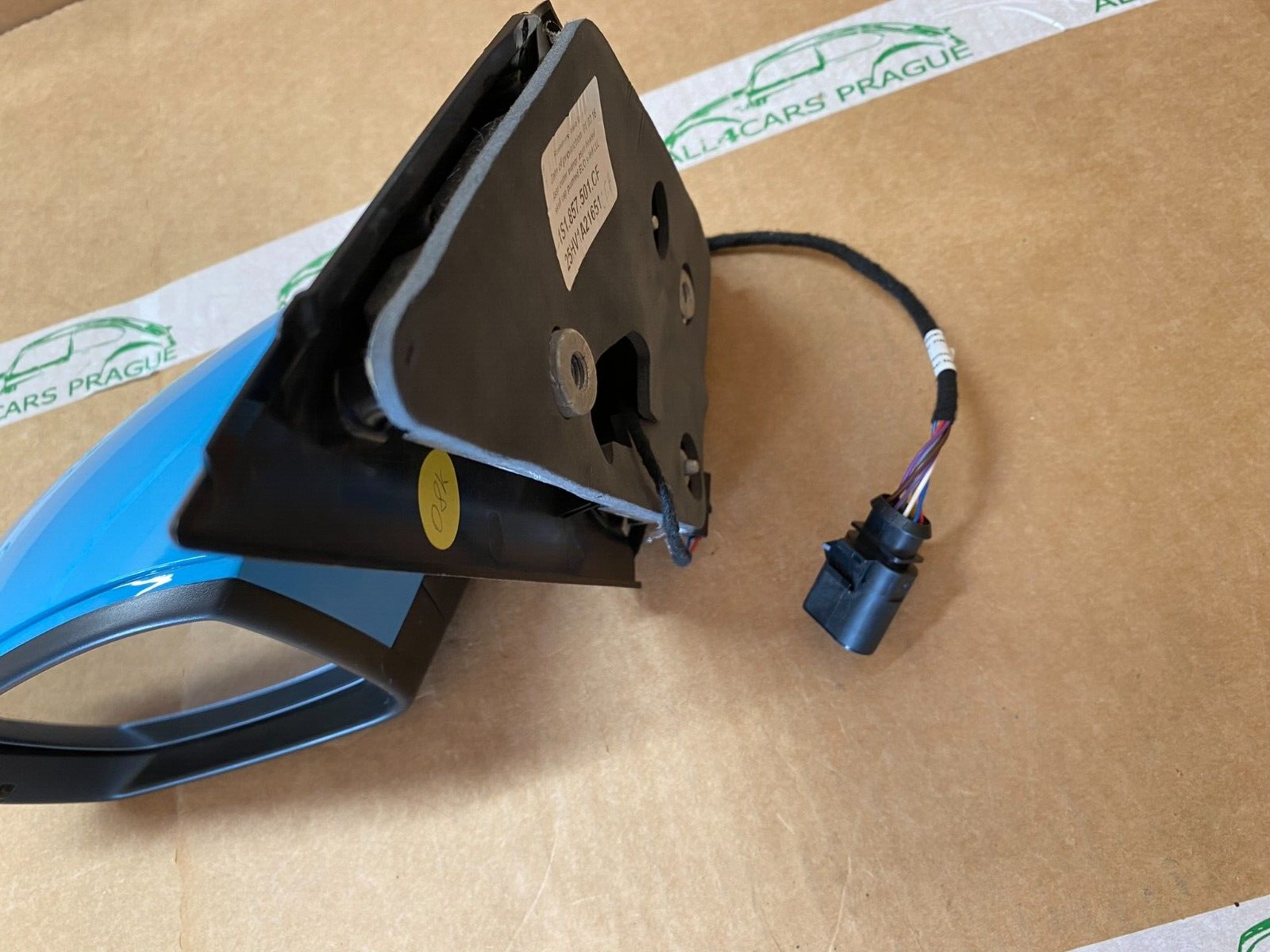 VW UP ŠKODA CITIGO AUßEN SPIEGEL BLAU LINKS ELEKTRISCH 1S1857501CF Fast Neu Test - Obrázek 7