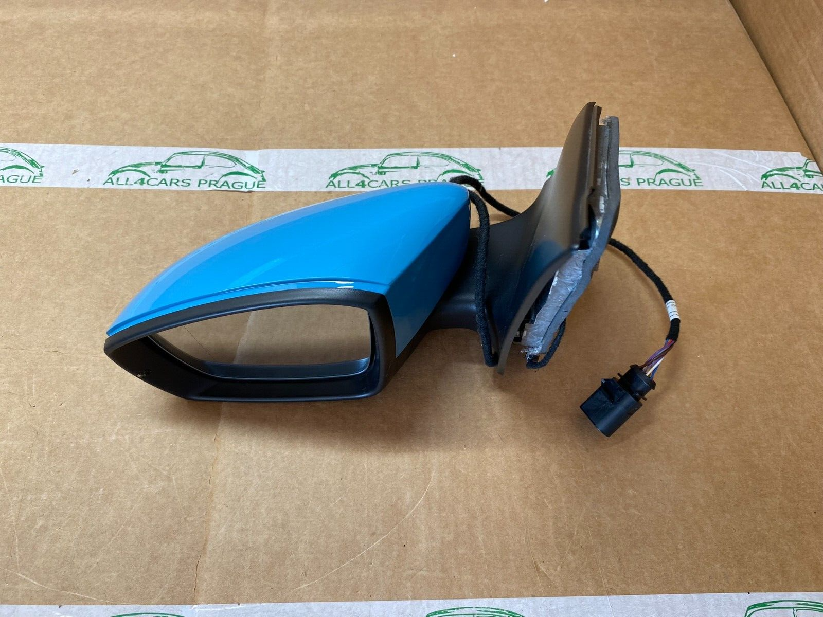 VW UP ŠKODA CITIGO AUßEN SPIEGEL BLAU LINKS ELEKTRISCH 1S1857501CF Fast Neu Test