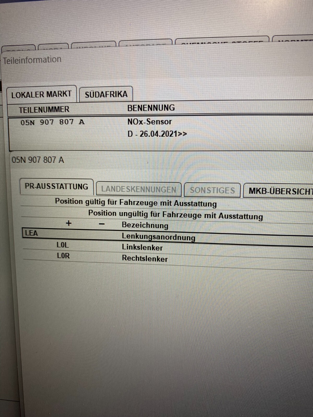 05N907807A NOX SENSOR VW ŠKODA AUDI SEAT NOX SENZOR 05N907807A Fast Neu Test Car - Obrázek 14