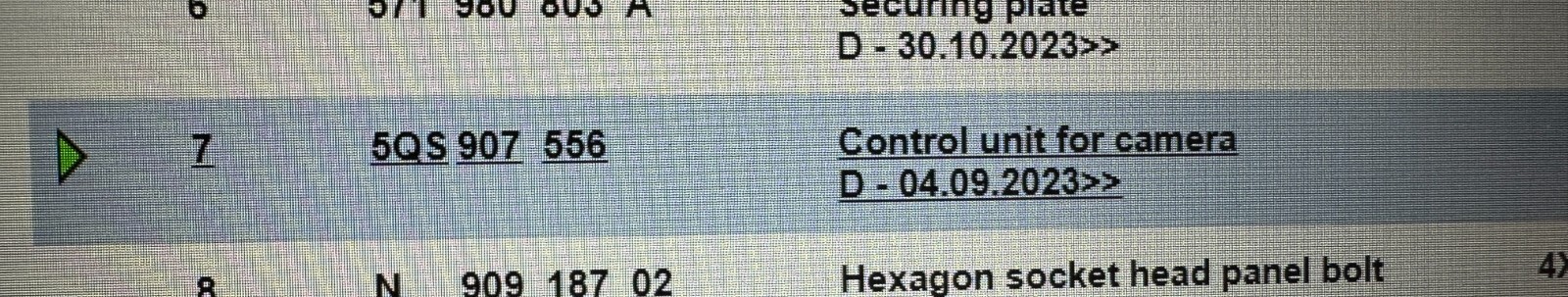 5QS907556 VW KAMERASTEUERGERÄT MODUL CONTROL UNIT FOR CAMERA 5QS907556 ORIG.NEU - Obrázek 12