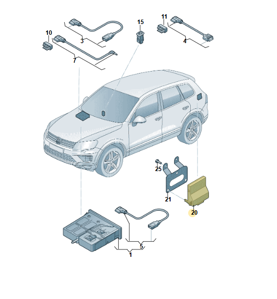 7P6907540B VW TOUAREG INTERFACE CANBUS INFOTAINMENT GATEWAY 7P6907540B ORIG. NEU - Obrázek 4