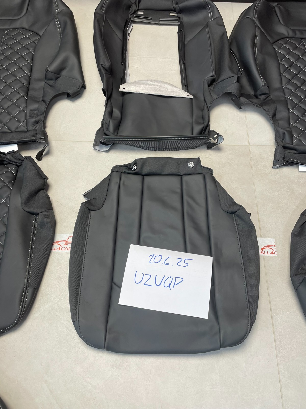 AUDI 4M Q7 SQ7 SITZ BEZÜGEN SPORT LEDER BEHEIZT VORN + HINTEN ORIG.AUDI NEU TEIL - Obrázek 25
