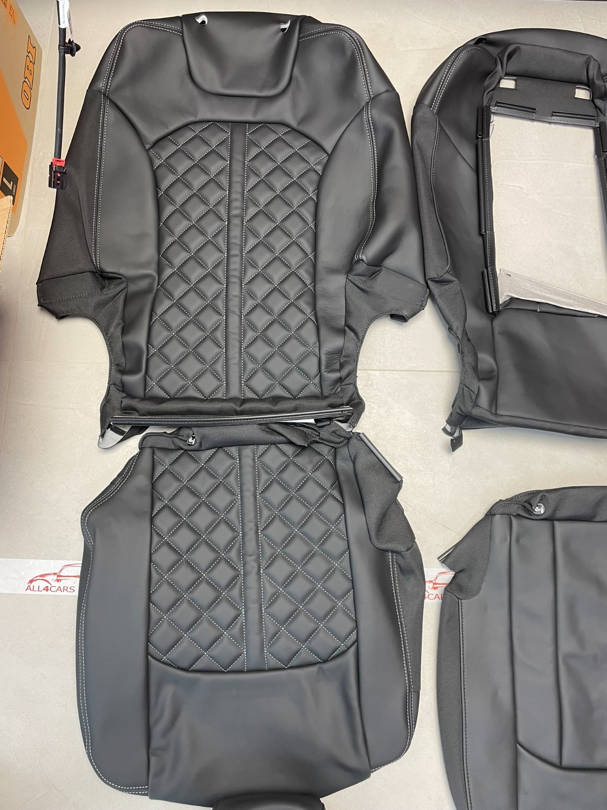 AUDI 4M Q7 SQ7 SITZ BEZÜGEN SPORT LEDER BEHEIZT VORN + HINTEN ORIG.AUDI NEU TEIL - Obrázek 8
