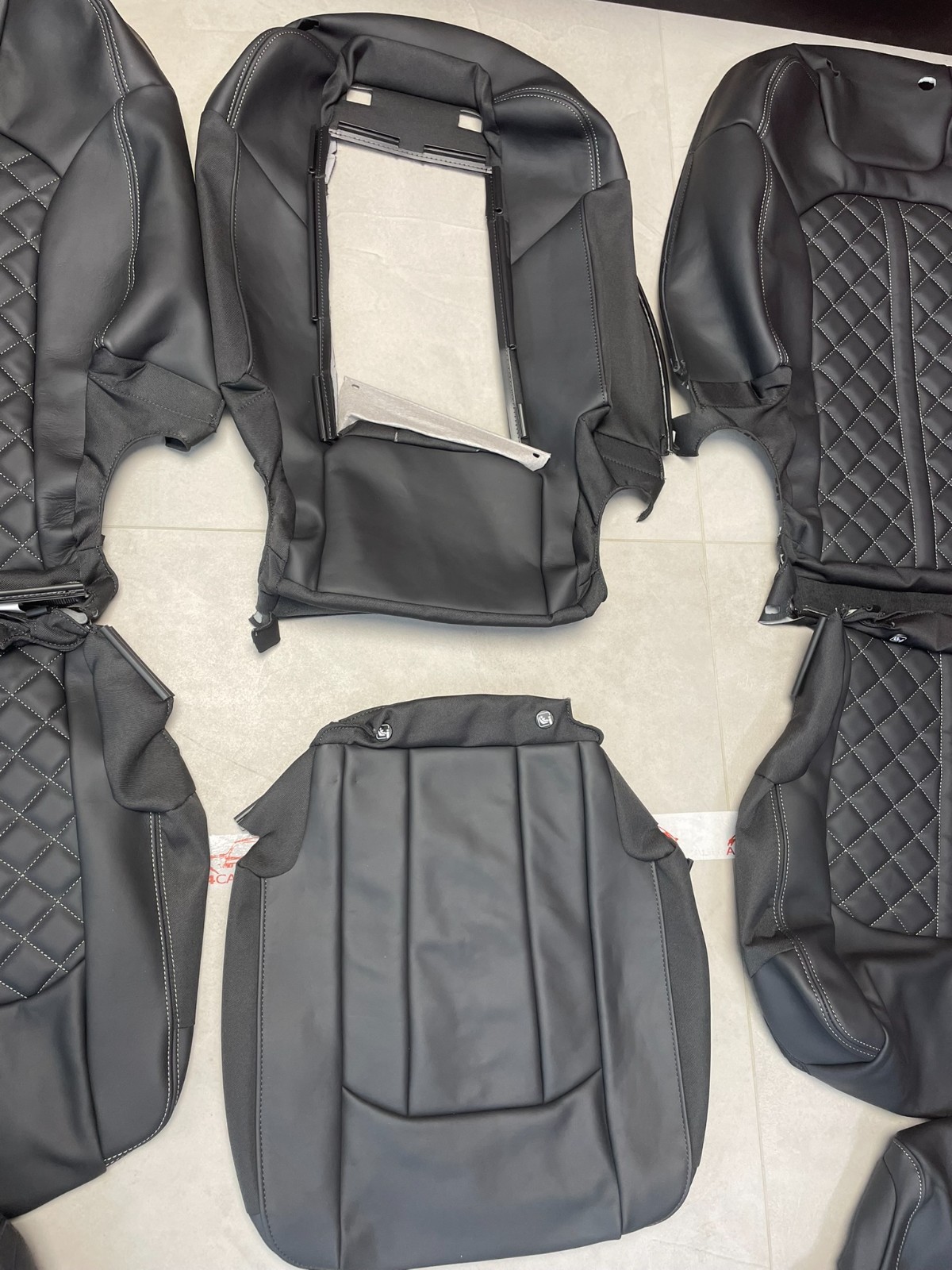 AUDI 4M Q7 SQ7 SITZ BEZÜGEN SPORT LEDER BEHEIZT VORN + HINTEN ORIG.AUDI NEU TEIL - Obrázek 9