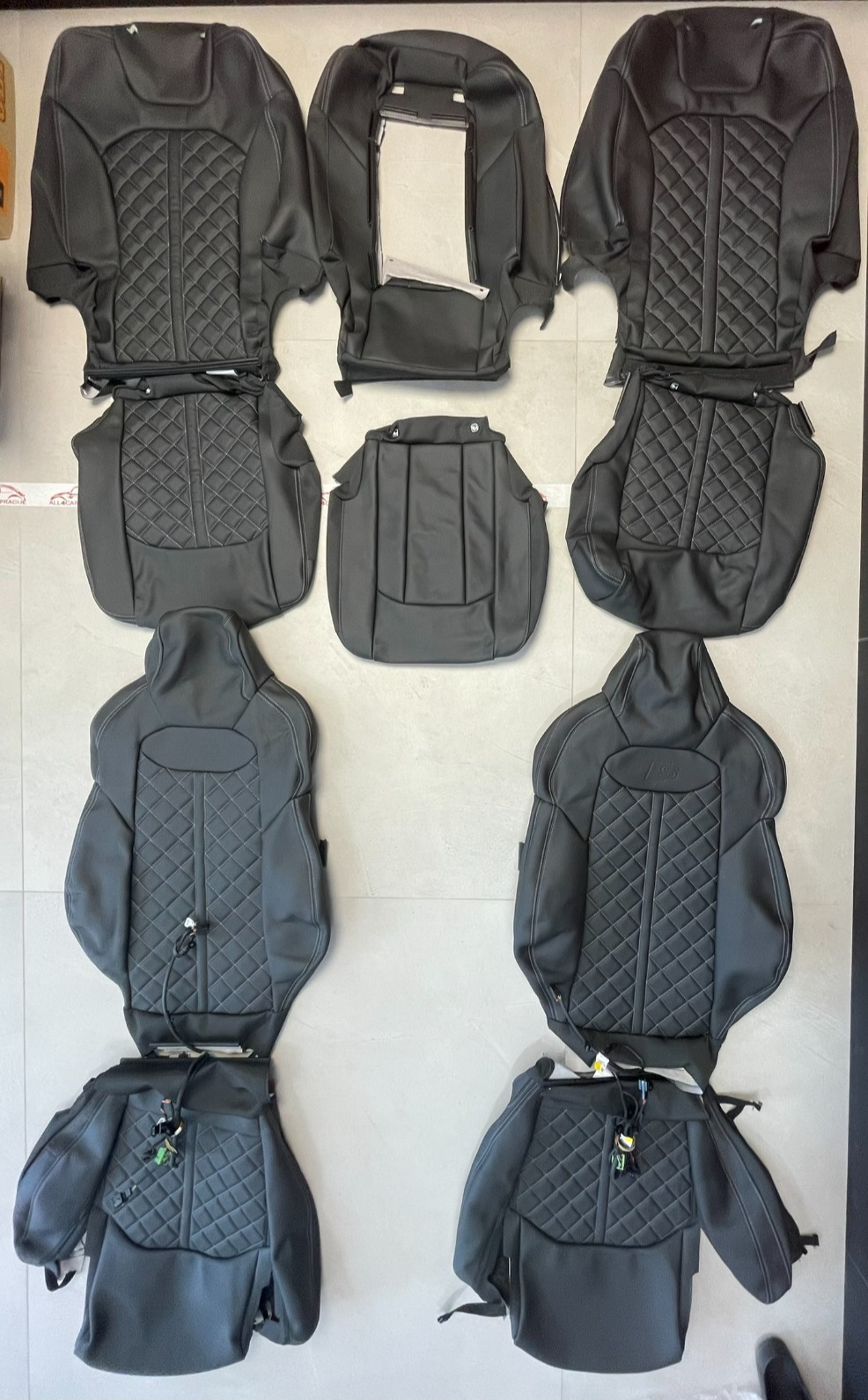 AUDI 4M Q7 SQ7 SITZ BEZÜGEN SPORT LEDER BEHEIZT VORN + HINTEN ORIG.AUDI NEU TEIL