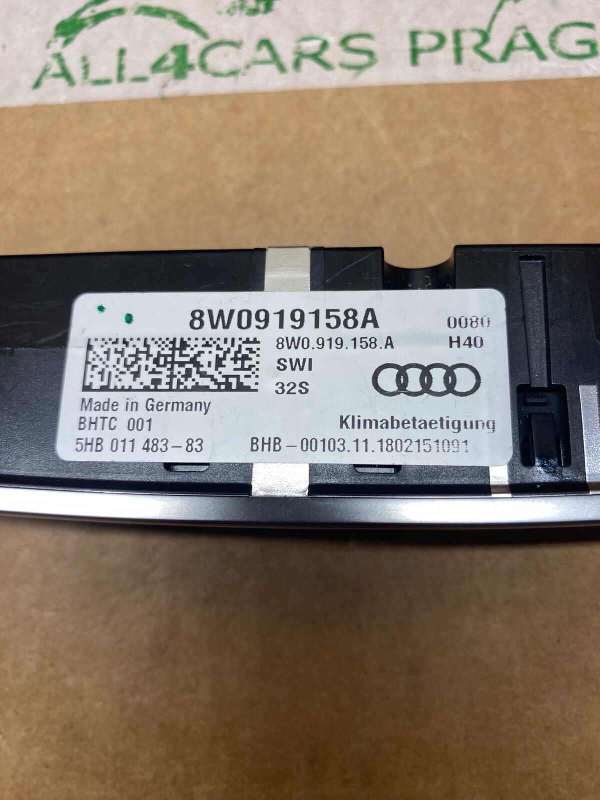 AUDI A4/S4/RS4,A5/S5/RS5,Q5,Q7 KLIMABEDIENTEIL HINTEN SITZHEIZUNG 8W0919158A - Obrázek 6