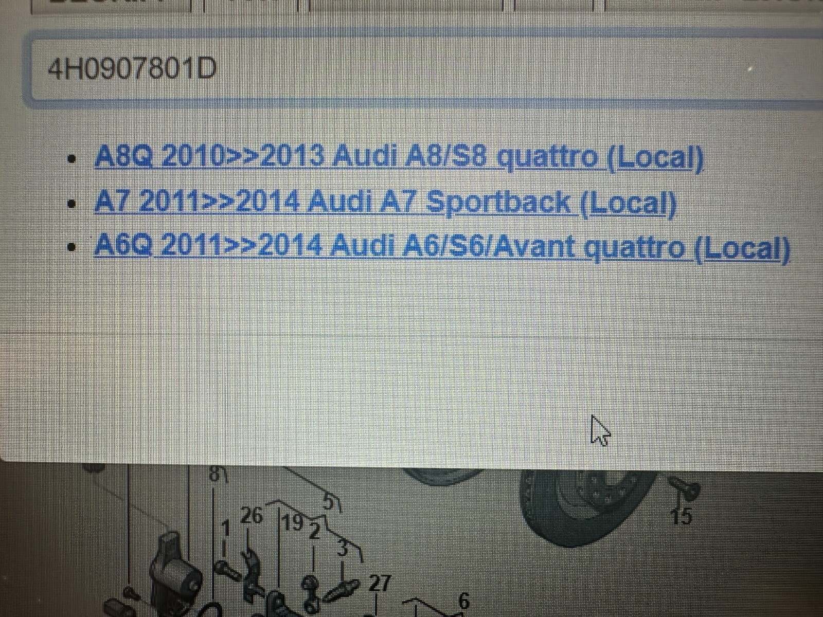 AUDI A6 A7 A8 STEUERGERÄT ELEKTROMECHANISCHE FESTSTELLBREMSE 4H0907801D Fast Neu - Obrázek 5