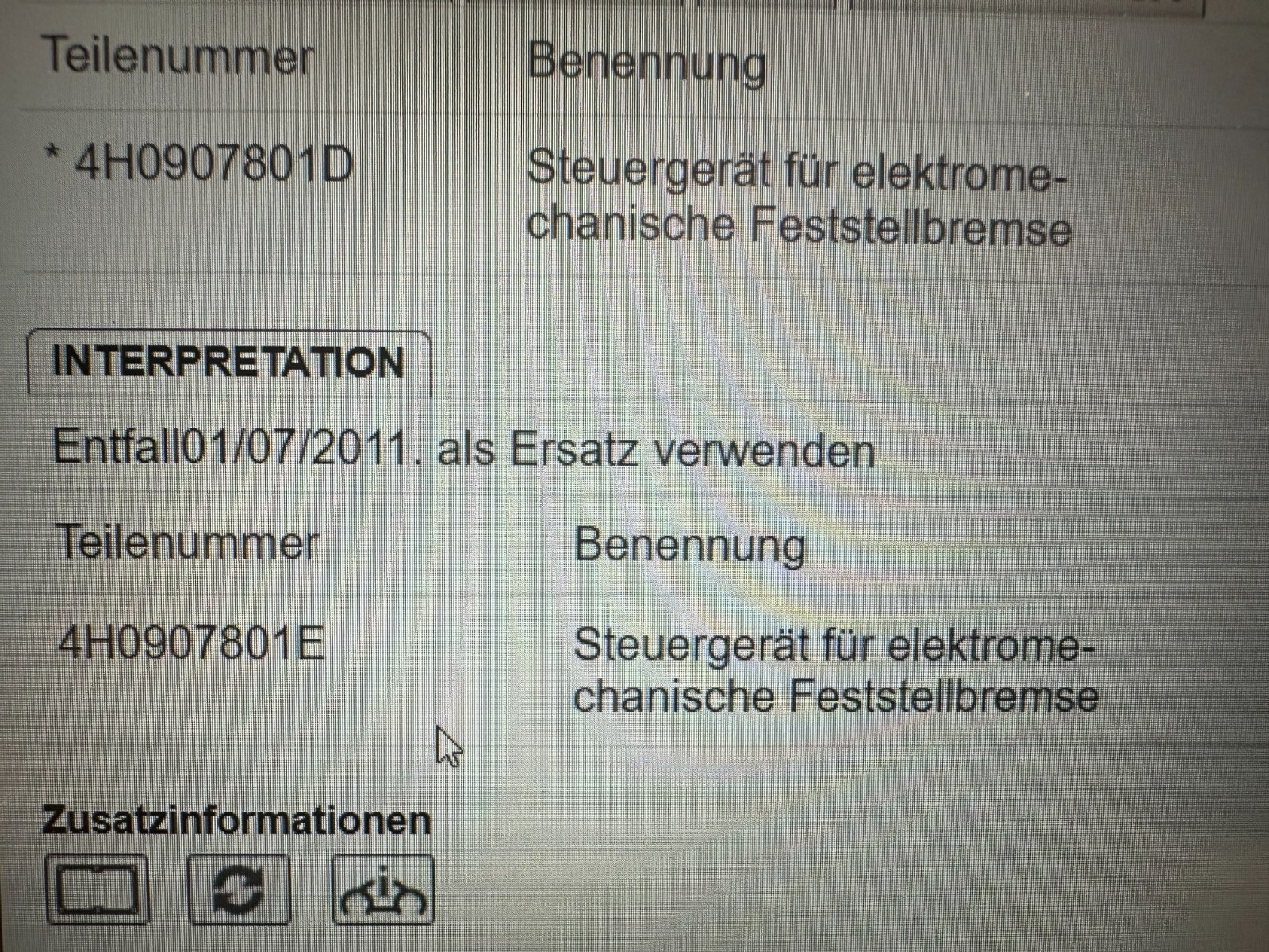 AUDI A6 A7 A8 STEUERGERÄT ELEKTROMECHANISCHE FESTSTELLBREMSE 4H0907801D Fast Neu - Obrázek 7