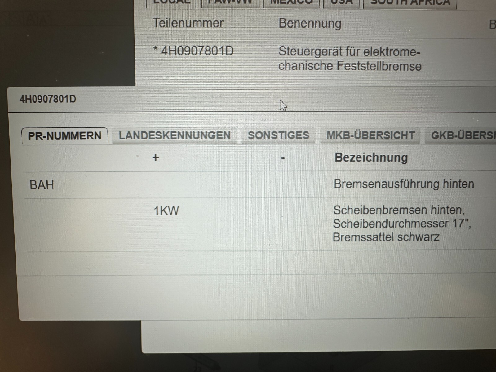 AUDI A6 A7 A8 STEUERGERÄT ELEKTROMECHANISCHE FESTSTELLBREMSE 4H0907801D Fast Neu - Obrázek 8