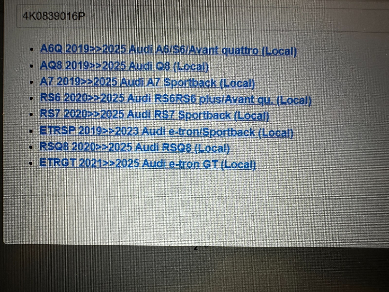 AUDI A6 A7 Q8 E-TRON TÜRSCHLOSS RECHTS HINTEN 4K0839016P ORIG.NEU!! - Obrázek 4