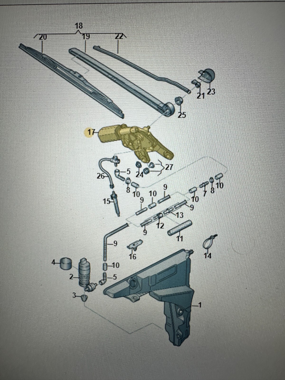 AUDI A6 Q8 HECKWISCHER WISCHERMOTOR 4K9955711 Fast Neu Teil dem v Test Car Orig! - Obrázek 4