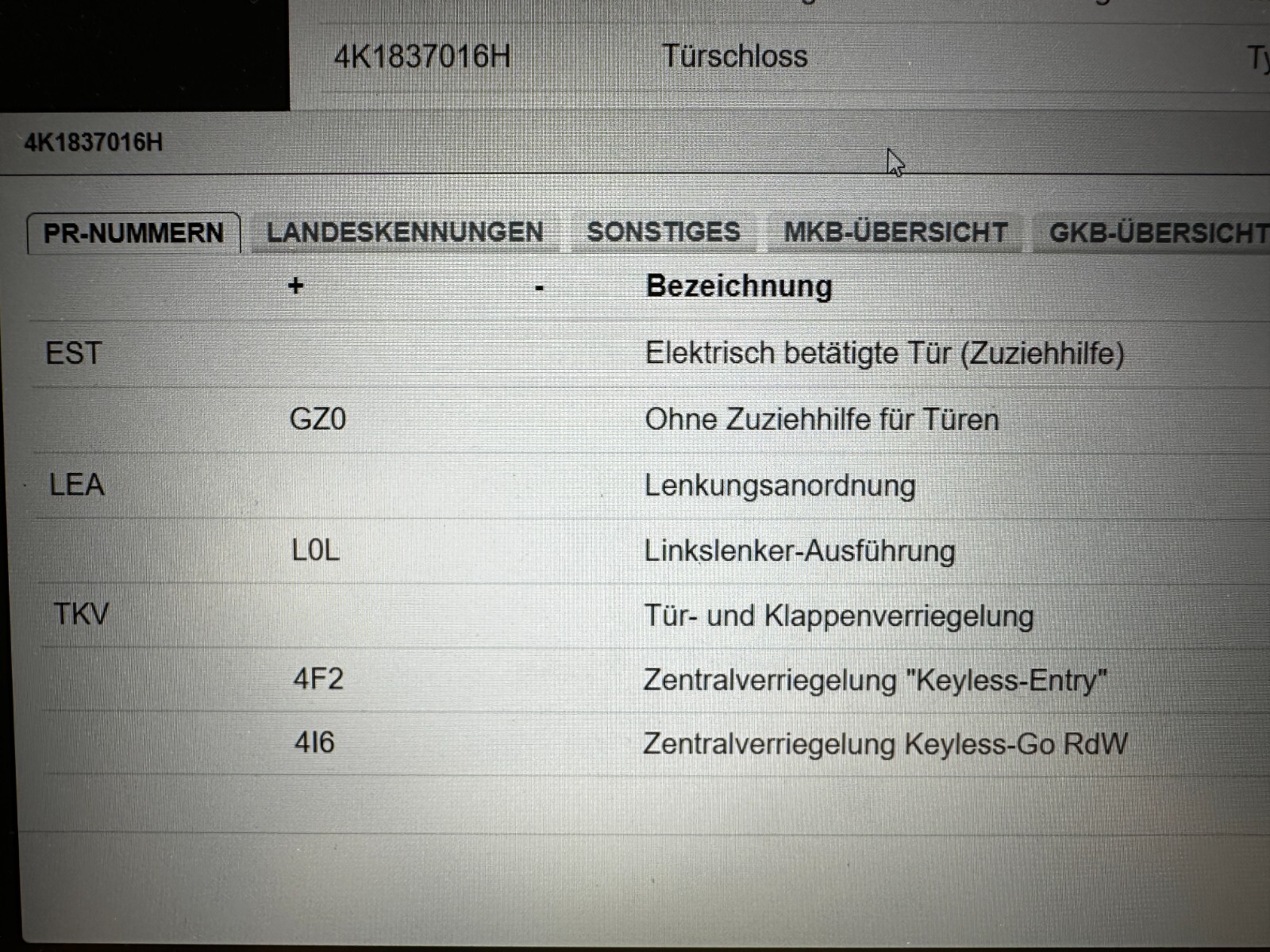 AUDI A6 RS6 A7 S7 Q8 E-TRON TÜRSCHLOSS RECHTS HINTEN 4K1837016H ORIG.NEU!! - Obrázek 5