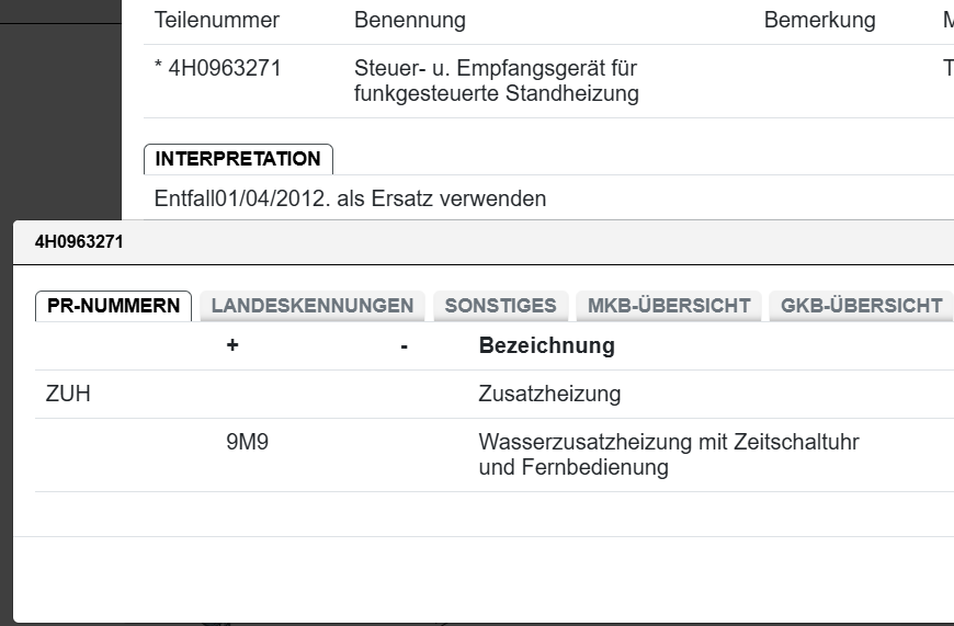 AUDI A6/A7/A8 STEUERGERÄT EBERSPÄCHER EMPFANGSMODUL STANDHEIZUNG 4H0963271 ORIG. - Obrázek 6